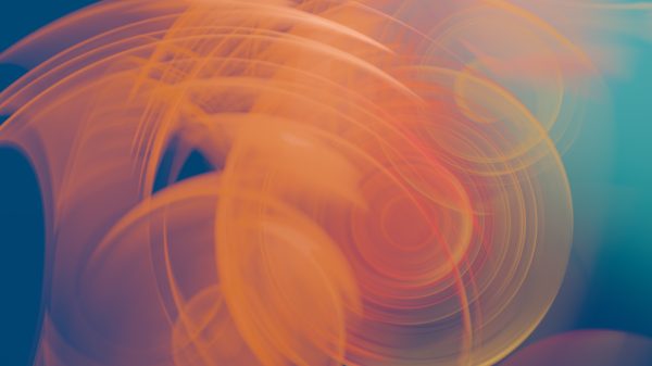 A captivating blend of swirling neon colors creating a dynamic abstract background. Abstrait 4K