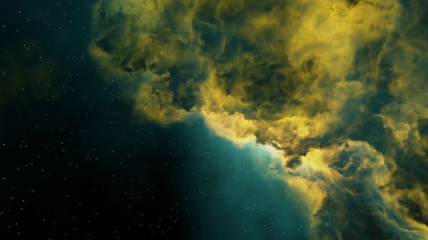 A stunning cosmic cloud formation in deep space, showcasing vibrant colors and interstellar beauty. Espace 4K