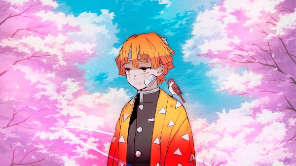 Anime, anime boys, Zenitsu Agatsuma Anime Boys 4K