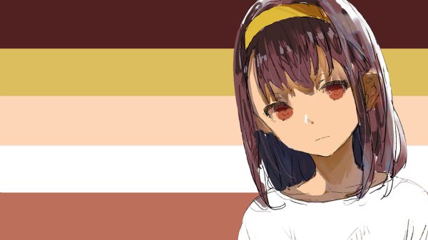Anime, anime girls, minimalism Anime Girls 4K