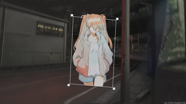 Anime, anime girls, picture-in-picture