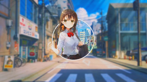 Anime, anime girls, schoolgirl Anime Girls 4K