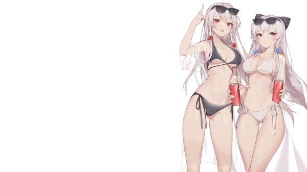 Anime, anime girls, simple background Simple Background 4K