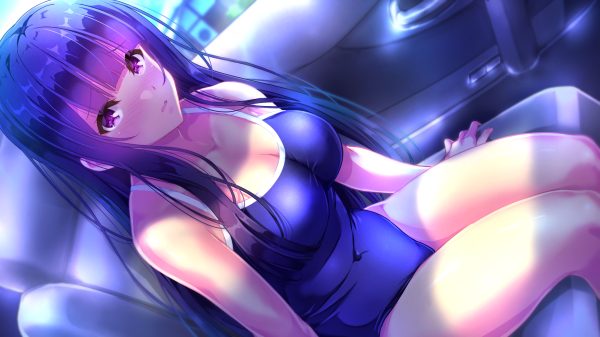Anime girls, big boobs, swimwear Anime 4K