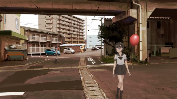 Anime girls, landscape, balloon Anime 4K