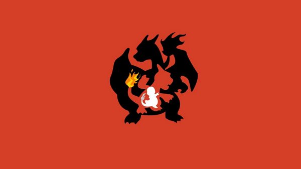 Anime, red background, Pokémon First Generation Simple Background 4K
