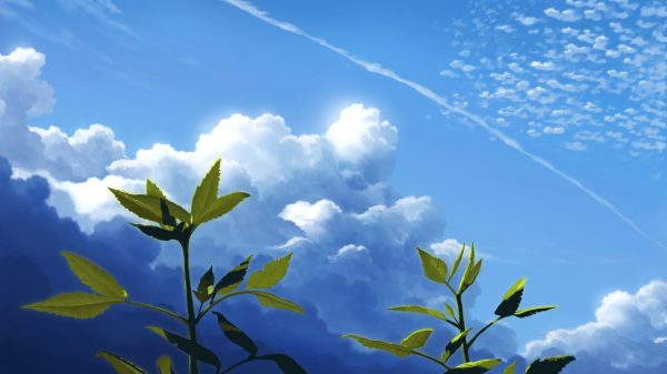 Anime, sky, landscape Anime 4K