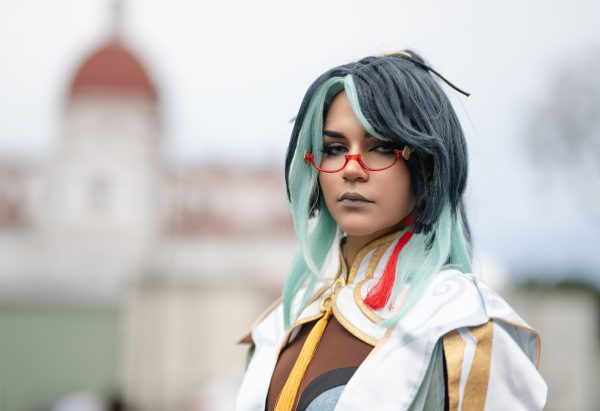 Artistic cosplay portrait taken outdoors during an anime convention in San José, Costa Rica. Manga 4K