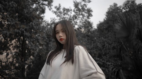 Women, Asian, red lipstick Women 4K