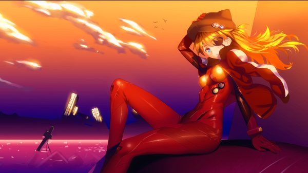 Asuka Langley Soryu, Neon Genesis Evangelion, plugsuit Manga 4K