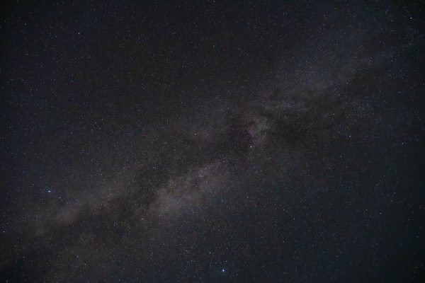 Beautiful view of the Milky Way galaxy in a clear starry night sky. Espace 4K