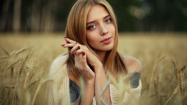 Women, blonde, smiling Women 4K