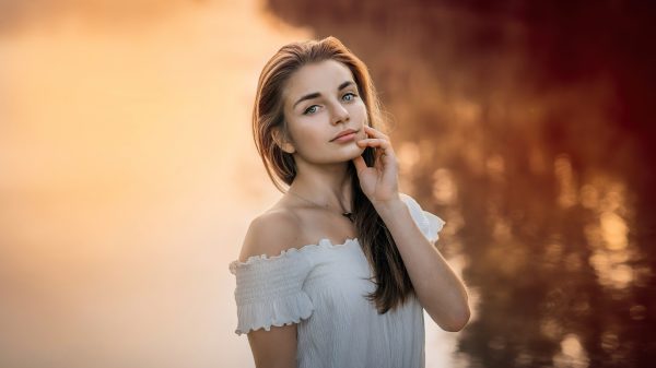 Women, blonde, smiling Women 4K