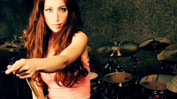 Meytal Cohen, drummer, brunette Women 4K