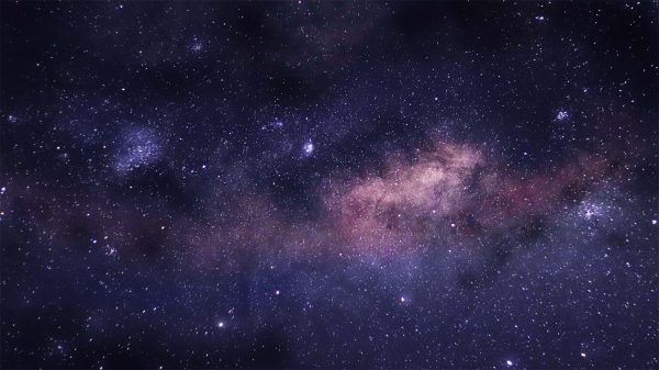 Captivating view of the Milky Way galaxy in a vivid star-studded night sky. Espace 4K