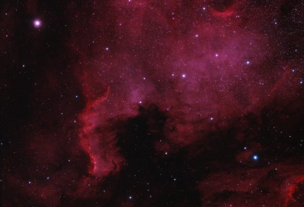 Capture of the North America Nebula's vibrant colors and stars in the universe. Espace 4K
