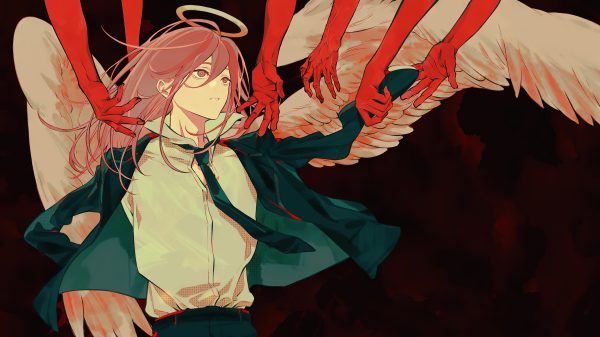 Chainsaw Man, Angel Devil, redhead Anime Girls 4K