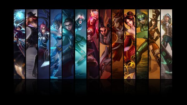 Collage, League of Legends, Ahri (League of Legends) Gaming 4K