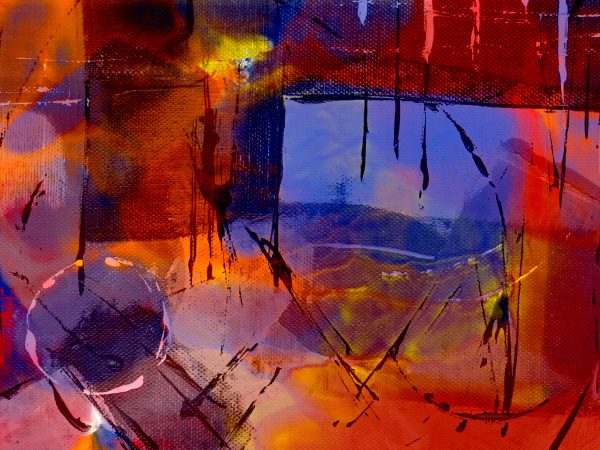 Dynamic abstract art piece with bold colors and expressive brushstrokes. Abstrait 4K