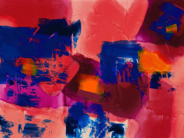 Explore bold color blocks in this dynamic abstract expressionist digital painting. Abstrait 4K