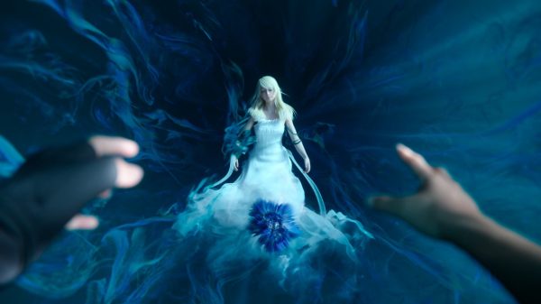 Final Fantasy XV, Final Fantasy (series), blue flowers Gaming 4K