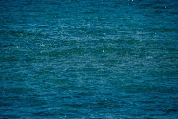 From above of surface of wavy blue sea on sunny day as background Nature 4K