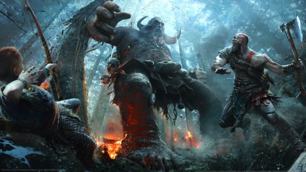 God of War, bow, Kratos Video Game Characters 4K