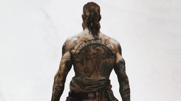 God of War, tattoo, muscular Gaming 4K