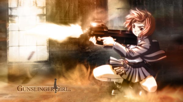 Gunslinger Girl, FN P90, anime girls Anime Girls 4K