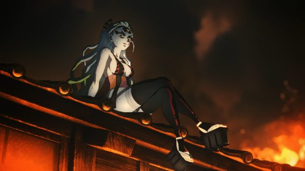 Kimetsu no Yaiba, dark background, anime girls Anime Girls 4K