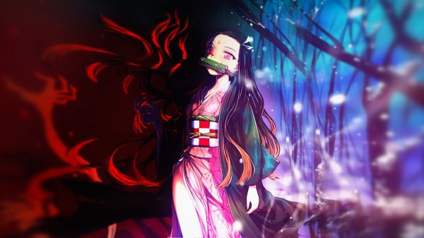 Kimetsu no Yaiba, Kamado Nezuko, anime Manga 4K