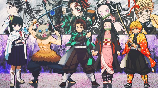 Kimetsu no Yaiba, Kamado Nezuko, Zenitsu Agatsuma Manga 4K