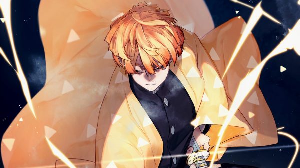 Kimetsu no Yaiba, Zenitsu Agatsuma, anime Anime 4K