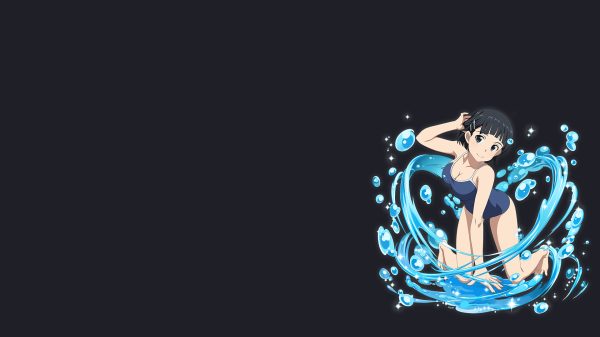 Kirigaya Suguha, Sword Art Online, artwork Anime Girls 4K