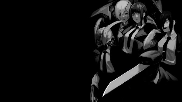 Makima (Chainsaw Man), Reze (Chainsaw Man), Katana Man (Chainsaw Man) Manga 4K