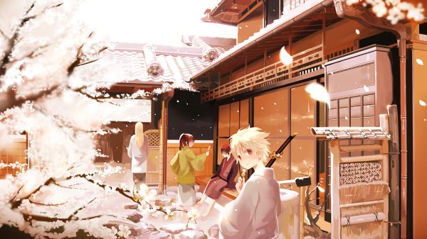 Manga, anime, house Anime Girls 4K