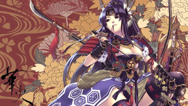 Manga, anime girls, purple hair Anime Girls 4K