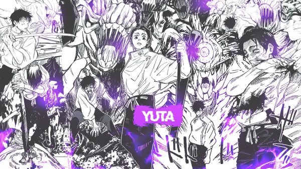 Manga, collage, Yuta Okkotsu Jujutsu Kaisen 4K