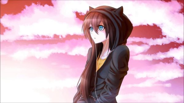 Manga, anime girls, sky Anime Girls 4K