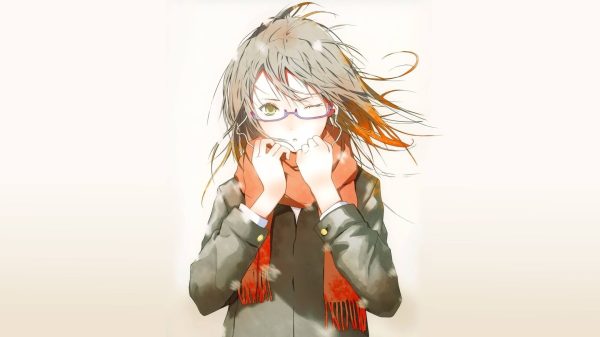 Manga, anime girls, glasses Anime Girls 4K