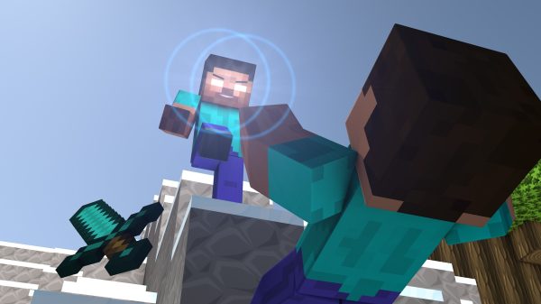 Minecraft, Herobrine, fighting Video Games 4K