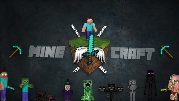 Minecraft, Herobrine, sword Video Games 4K