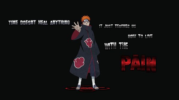 Naruto Shippuden, Akatsuki (Naruto), typography Manga 4K