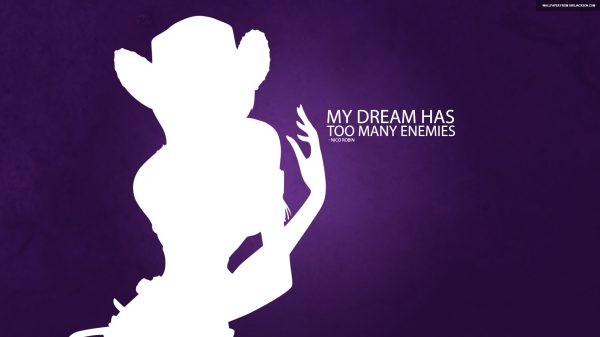 One Piece, Nico Robin, purple background One Piece 4K