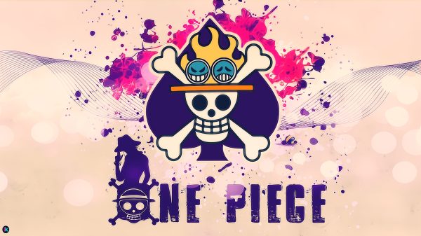 One Piece, Portgas D. Ace, paint splatter One Piece 4K
