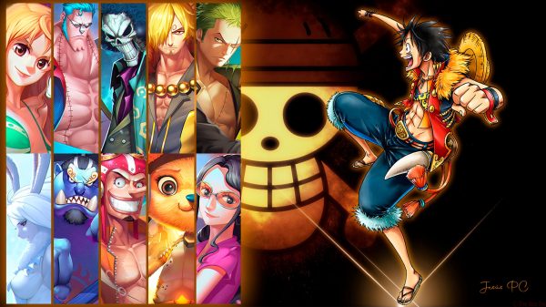 One Piece, Monkey D. Luffy, calavera One Piece 4K