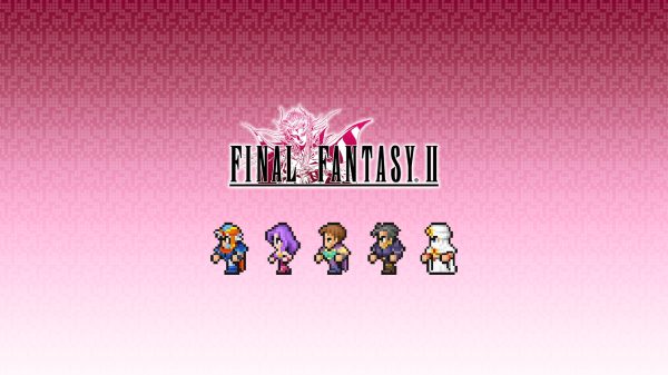 Pixel art, Final Fantasy II, simple background Simple Background 4K