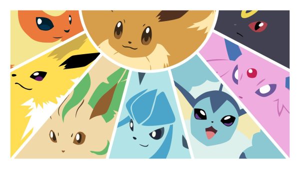 Eevee, anime, colorful Manga 4K