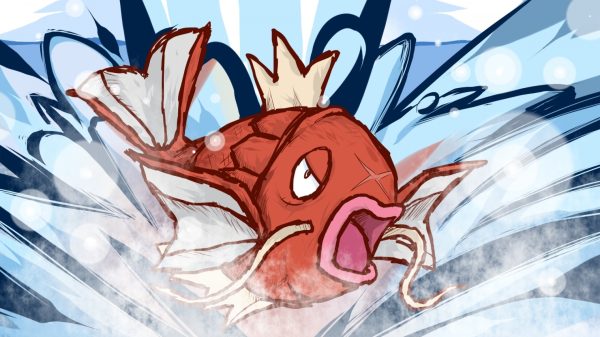 Magikarp (Pokemon), Pokémon, drawing Manga 4K
