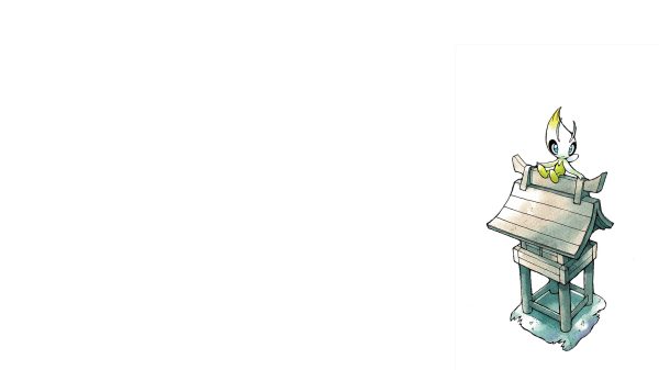 Pokémon, Pokémon Crystal, Celebi Simple Background 4K